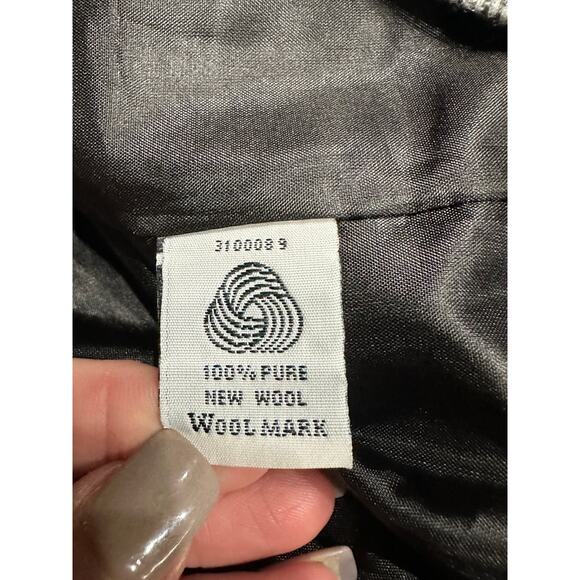 Pendleton Women’s Wool Blazer Gray Houndstooth 4 career work professional preppy - Picture 7 of 16